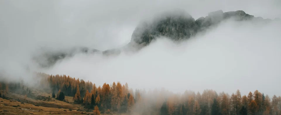 Fog Canvassing Mountain
